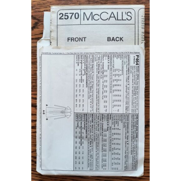 McCalls P464 130th Anniversary Sewing Pattern Vintage Misses Dresses Size 16-22 - Picture 3 of 4